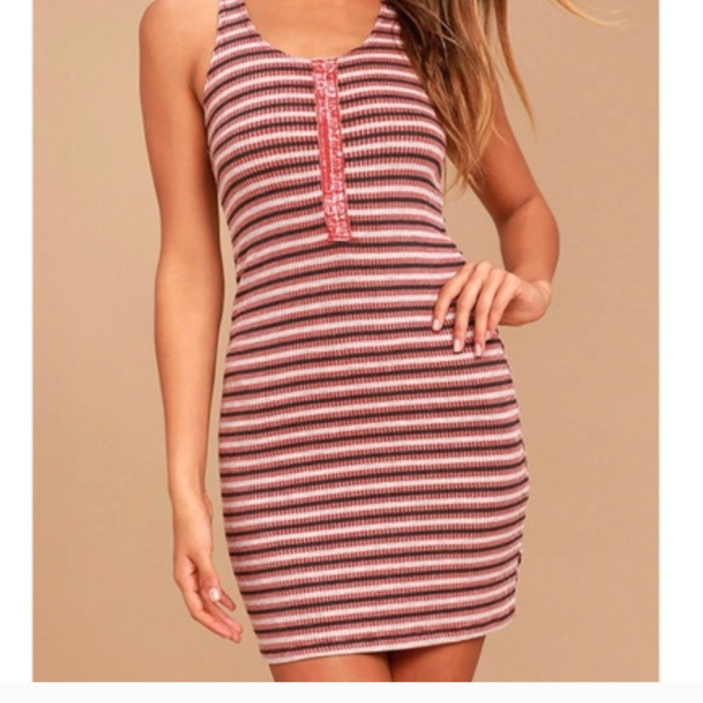 Project Social T- Ribbed Knit Tank Dress-NWOT